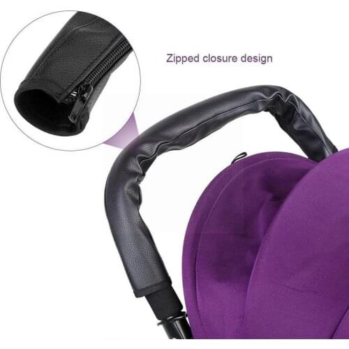 Baby Pram Stroller Accessories Armrest PU Leather Protective Cases For Handle Wholesale Wheelchairs Pushchair Arm Cover Cove R2B