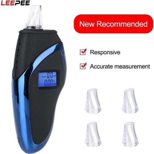 Breathalyzer Analyzer Handheld With Lanyard Digital Alcohol Tester LCD Detector Alcohol Breath Tester