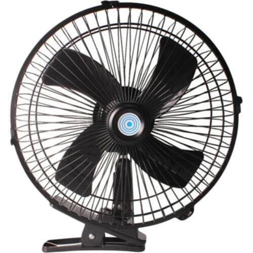 10 Inch 12V Car Electric Fan Adjustable Speed Oscillating Cooling Fans with Clip for Home Travel Car Truck