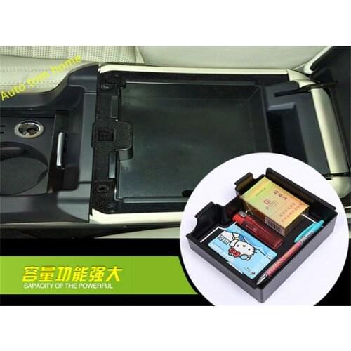 Lapetus Black Middle Central Storage Pallet Armrest Container Box Cover Fit For Land Rover Discovery Sport 2015 - 2019 Plastic