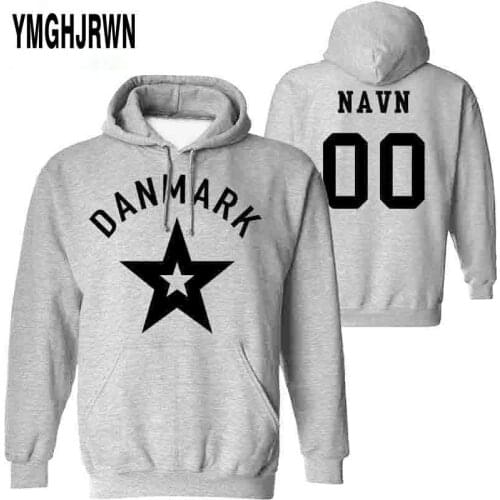 DENMARK male pullover custom made name number dnk sweatshirt nation flag danish kingdom country danmark dk casual boy clothes
