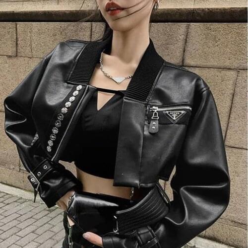 Faitesvous Womens Fashion Leather Jackets