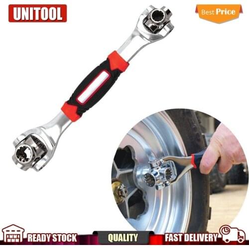 Tiger Wrench 8 in 1 Tools Socket Works with Spline Bolts Torx 360 Degree 6-Point Universial Furniture Car Repair 25cm only red