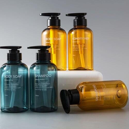 Press Type Lotion Brown Empty Bottle 300ML/500ML Bathroom Shampoo Large-Capacity Emulsion Container Liquid Soap Dispenser