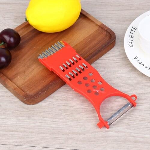 1pcs Kitchen Chopper Multi-Function Potato Wire Cutting Grater Cucumber Slicer Stainless Steel Potato Chip Slicer Random Color