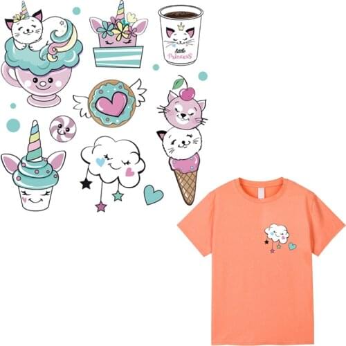 Girl Favorite Patches For Clothing Stickers Clothes Diy Accessory Heat Transfer Fashion Iron On Patches Cute Pattern