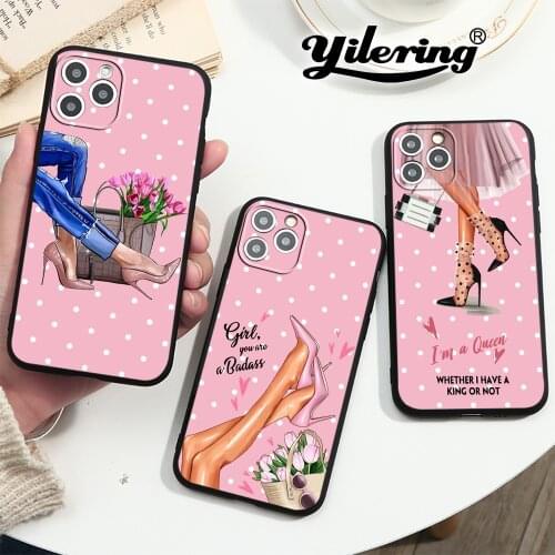 Fashion Women High heels Phone Case for iPhone 12 11 Pro Max Case Cover iPhone 7 8 Plus SE 2020 X XS Max XR Soft Silicone Case