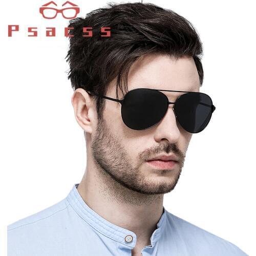 Psacss 2019 Classic Polarized Pilot Sunglasses Men Fashion Brand Designer Mirrored Sun Glasses For Driving Fishing Goggle UV400