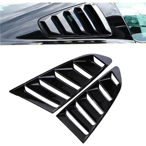 Rear Quarter Window Louvers Scoops Spoiler Car Tunning Panel Side Air Vent Cover for 2015-present Ford Mustang Fastback Car Part