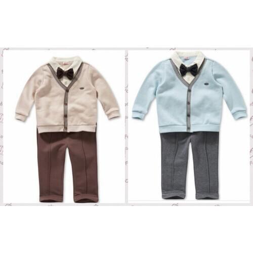 New 2014,autumn -summer baby boy clothing set,0-4 years boy clothes,newborn baby romper,gentleman style clothes,sports suit
