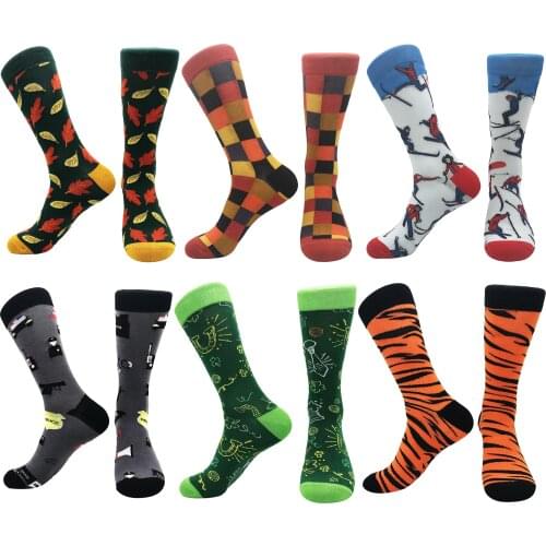 2021 new cotton mens socks creative cool fun party skateboard womens socks personality comfortable breathable student socks
