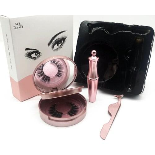 2021 New Arrival Customize Magnetic False Lashes Partner Set Glue Free Magnetic Eyelashes