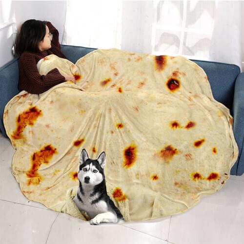 Burritos Wrap Blanket Around Soft Warm Premium Flannel Tortilla Throw Blanket For Watching Movies Reading Books