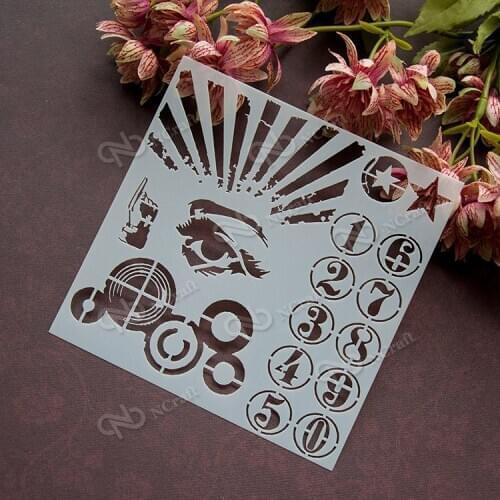 S43 2pcs/lot plastic layering stencil for pastel paint,painting color spray brush,stamp on art supplies template drawing set