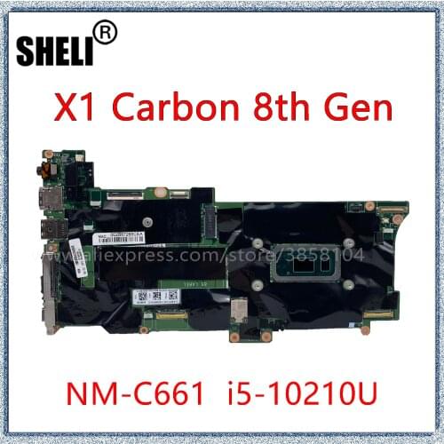 SHELI For Lenovo Yoga X1C X1 Carbon 8th Gen X1 5th Gen Laptop Motherboard With I5-10210U CPU Mainboard