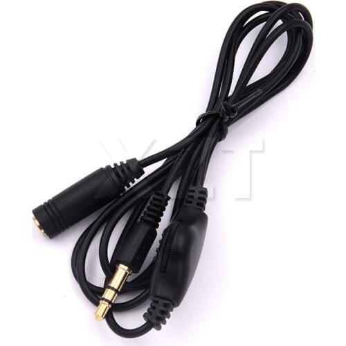 3.5mm Jack AUX Male to 3.5 mm Female Adapter Extension Cable M/F Audio Stereo Cord with Volume Control Earphone Headphone Wire