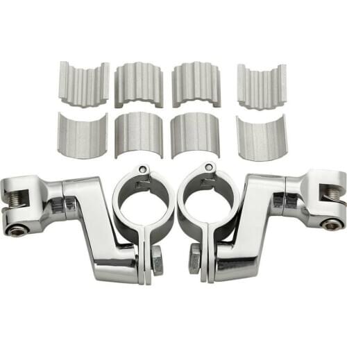 Motorcycle 22mm-35mm Universal Front Foot Pegs Clamps For Honda Goldwing GL1800 2001-2017