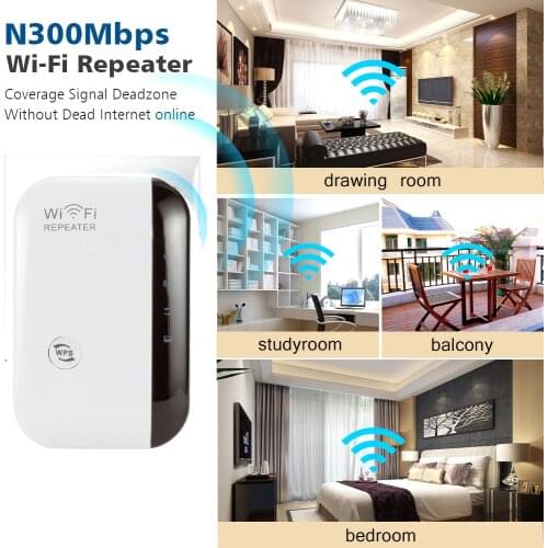 2.4 GHz Antenna Signal Booster Access Point Wireless Wifi Repeater 300Mbps Network Extender Long Range Signal Amplifier