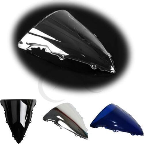 Motorcycle Windscreen Wind Deflectors For Yamaha YZF R6 YZF-R6 2003-2005 2004 Clear Blue Black Chrome