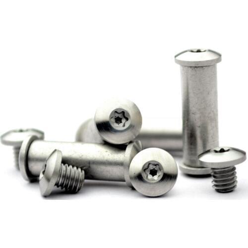 Round head screw rivet Rivet screw to lock Buckle small straight knife screw T8 plum fasten nail 2pcs