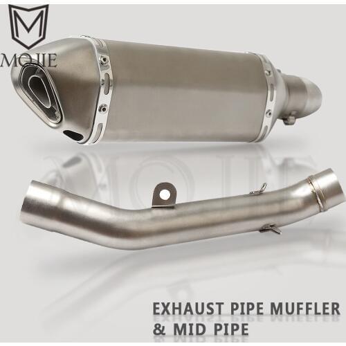Exhaust Pipe Motorcycle Z800 Muffler Tip Modified Scooter System Scooter Mid Pipe For Kawasaki Z800 Z 800 2013-2016 2015 2014