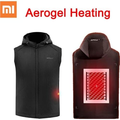 Xiaomi SUPIELD Aerogel Cold Resistance Areas Heated Vest Electric Heating Vest Thermal Heating Clothes Winter USB Heated Jacket
