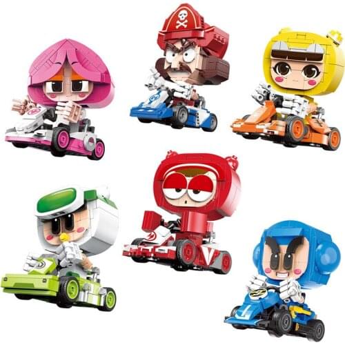 Starcastle 61001-06 Run Kart Youth Edition Commemoration Of The Assembled Building Block Model Fleet Kids Toy Model