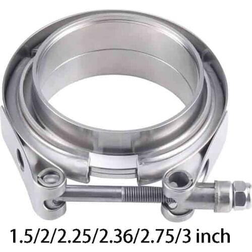 1.5/2/2.25/2.36/2.75/3 inch Turbo Exhaust V-Band Clamp Stainless Steel Male/Female Flange Kit
