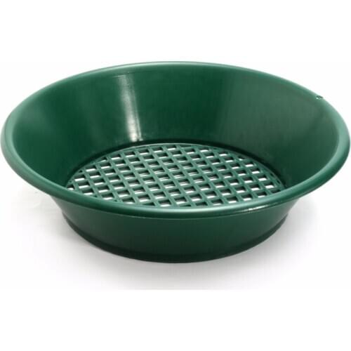 1Pc Green Gold Pan Sifting Classifier Mesh Sn Mining Sifter Metal Detecting Tool Panning Classifier 34x34x10Cm
