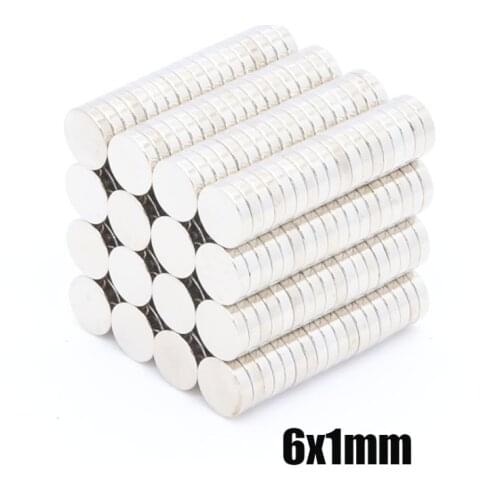 100 pcs 6x 1mm N50 Neodymium Magnets Rare Earth Round Supper Strong Grade