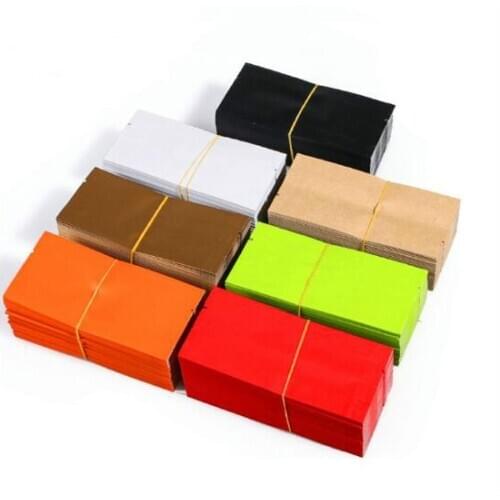 100pcs 7-12g 55x120x20mm Color Foil Heat Sealing Bag Tea Coffee Powder Packaging Bag Eco-friendly Matt Foil Pouch