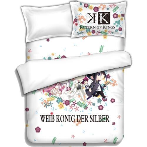Japanese Anime K Bed sheets Bedding Sheet Bedding Sets Quilt Cover Pillow Case Bedcover 4PCS