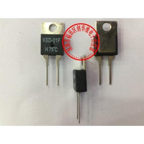5pcs/Temperature switch Thermostat JUC-31F KSD-01F 75 Degrees Celsius Normally open (N.O) H75C/Normally closed (N.C) D75C