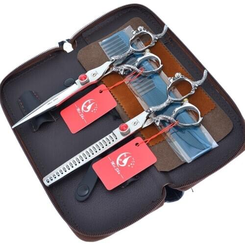 6.0" 7.0" Salon Hair Scissors Professional High Quality Hairdressers Styling Cutting Scissors Barbers Thinning Shears A0164A