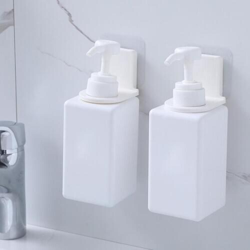 Bathroom Suction Cup Hanger Storage Shower Gel Shampoo Soap Liquid Shelf Rack Bath Room Free Punch Wall Mounted Hanging Holder
