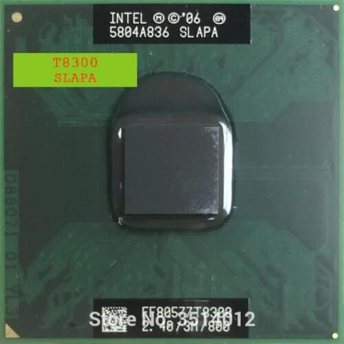Intel Core 2 Duo T8300 SLAPA SLAYQ 2.4 GHz Dual-Core Dual-Thread CPU Processor 3M 35W Socket P