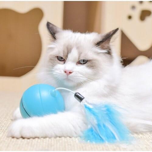 Pet Products Cat Toys Interactive LED Rolling Flash Ball 3 Color Automatic Funny Cat Laser Ball Chargeable with USB Cat Toy Ball