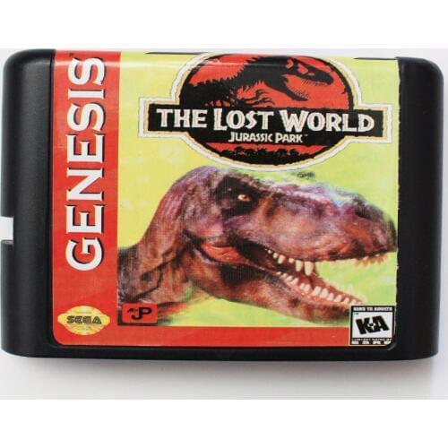The Lost World Jurassic Park 16 bit MD Game Card For Sega Mega Drive For Genesis