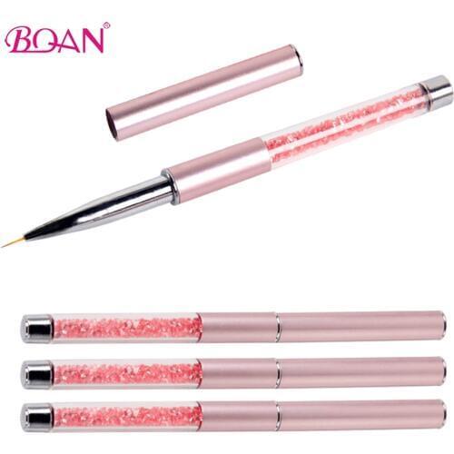 BQAN Nail Brush Ultra-thin Line Draw Pen Pearl Rhinestone Nail Art Paint Brush Flowers Drawing Nail Liner Design Manicure Tool