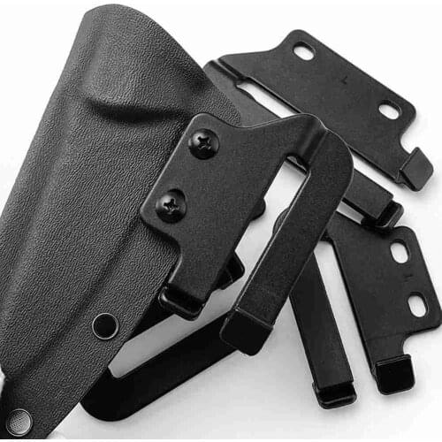 Two Sizes Black Plastic Long J-Clip Holster Tough Clip Loop for IWB OWB For Kydex Leather Hybrid Holster Making Screw Accessory