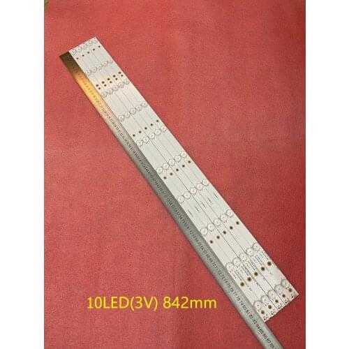 New Kit 5 PCS 10LED(3V) 842.5mm LED backlight strip for 43PFT4131 43PFS5301 GJ-2K15-430-D510 GJ-2K16-430-D510-V4 01Q58-A