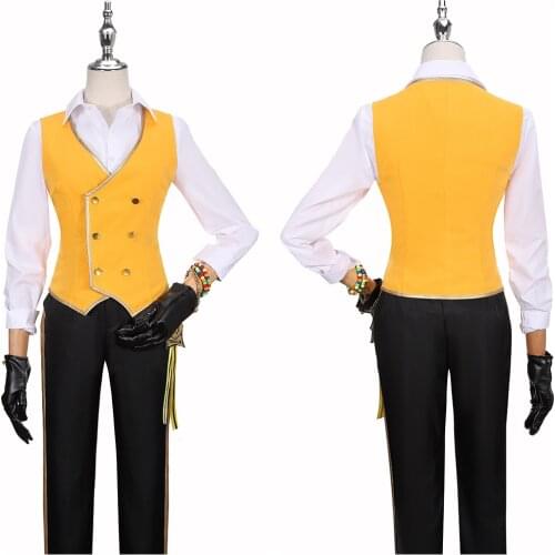 Twisted-Wonderland Cosplay Costume Savanaclaw Leona Kingscholar Uniform Vest Pants Shirt Halloween Costume for Adult Women Man