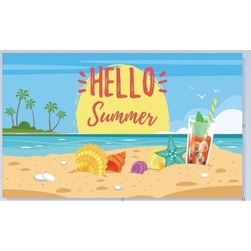 Entrance Floor Mat Non-slip Doormat hello summer Door Mat Outdoor Indoor Rubber Mat Non-woven Fabric Top