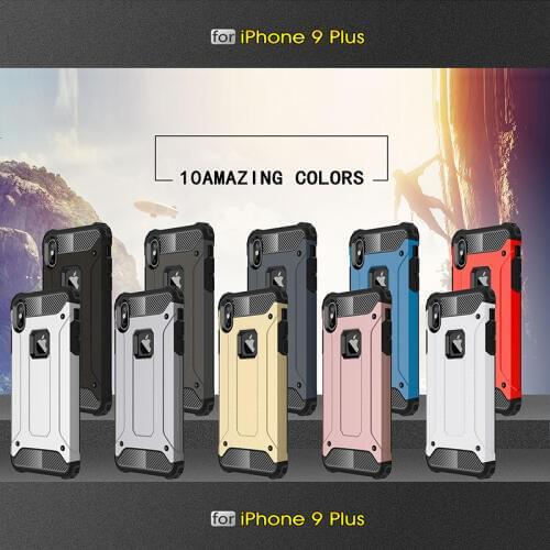 Magnetic Adsorption phone case for iphone 9 plus case metal frame cover tempered glass for iphone 9 plus luxury fundas