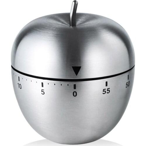 Mechanical Alarm Clock Baking Cooking Tools Kitchen Supplies Stocked Silver Eco-Friendly Stainless Steel Time Management