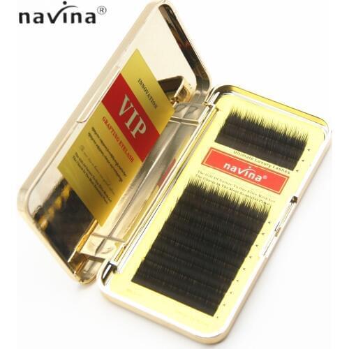 Navina 3 In 1 Mixed Length False Eyelash Extension Mink Lashes Black Thick Lashes Inovation VIP Grafting Fake Eyelash JBCD Curl