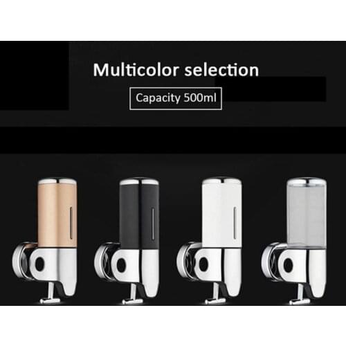 500ml Wall-mounted Soap DispenserHome Kitchen Bathroom Soap Dispenser Shampoo Distributor Stainless Steel ABS Soap Dispenser