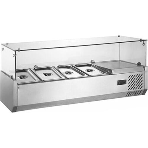 Desktop Salad Cabinet SLT1200Z Commercial Pizza Spreading Table Refrigerated Salad Cabinet Dessert Freezer Refrigerator 320W