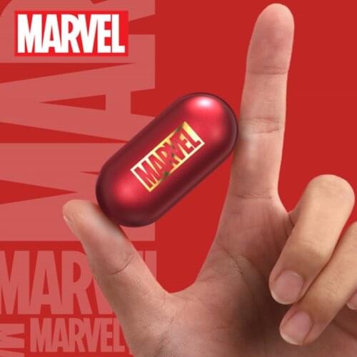 New Marvel Certified Mini Bluetooth V5.0 Iron Man TWS Wireless Earphones Stereo Captain America Support Linking Two Smartphone