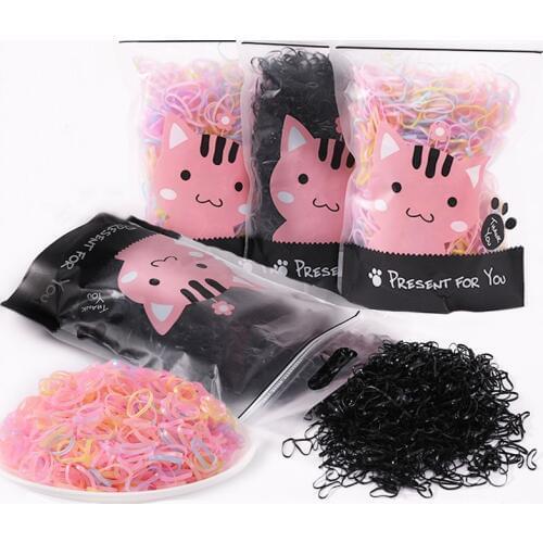 Disposable Elastic Hair Bands for Women Girls Rubber Gum Tie Ponytail Holder Baby Kid Scrunchies Hair Accessories Scrunchy